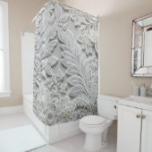 Meilleur rideau de douche floral blanc (En situation)