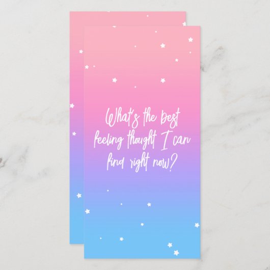 Meilleur Sentiment Bien Que Pastel Gradient Carte (Devant / Derrière)