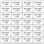 Meilleur si utilisé par des autocollants d'étiquet (Devant)