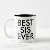 Meilleur Sis Jamais Mug | Soeur idée cadeau (Gauche)