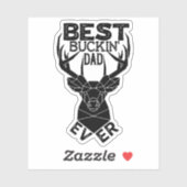 Meilleur Sticker Buckin Papa Jamais (Feuille)