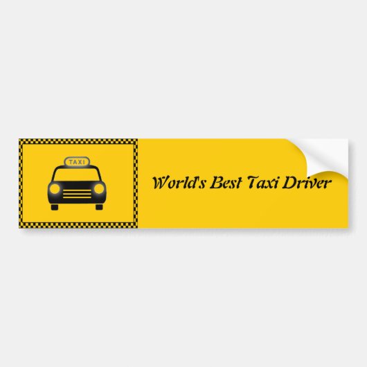 Meilleur Sticker De Chauffeur De Taxi Monde (Devant)