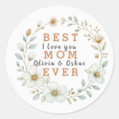 Meilleur Sticker Floral de Maman | Cadeau de la fê (Devant)