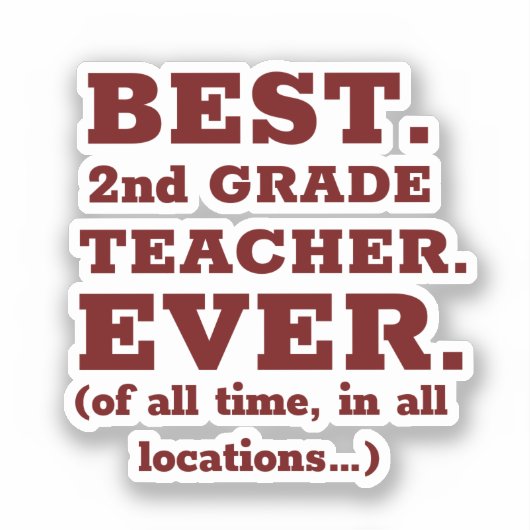 Meilleur Sticker Rond Classique De 2E Année (Recto)