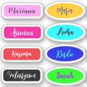 Meilleur Stickers de nom de script manuscrit étanc (Devant)