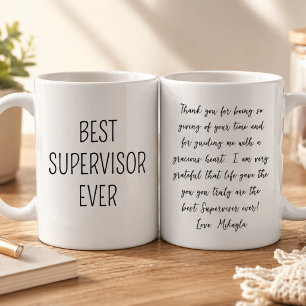 Meilleur Superviseur Ever Mug Merci de Tout Cœur