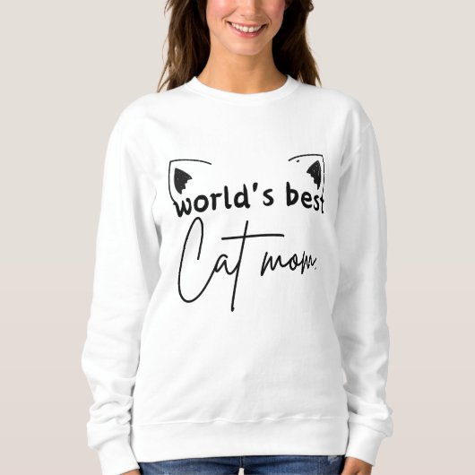 Meilleur Sweatshirt maman chat du monde - Freefit  (Devant)