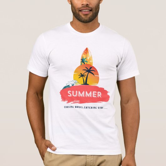 meilleur t-shirt vibes d'été Chasing Waves Tee (Devant)