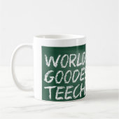 Meilleur Techer du monde, drôle de mug d'enseignan (Gauche)