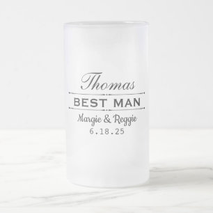 MEILLEUR TÉMOIN MUG GIVRÉ POUR LA FÊTE DE MARIAGE 