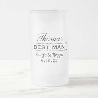 MEILLEUR TÉMOIN MUG GIVRÉ POUR LA FÊTE DE MARIAGE