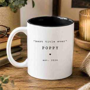 Meilleur titre jamais Poppy Mug personnalisé