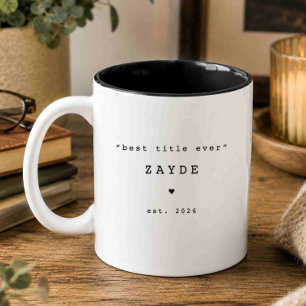 Meilleur titre jamais Zayde Mug personnalisé