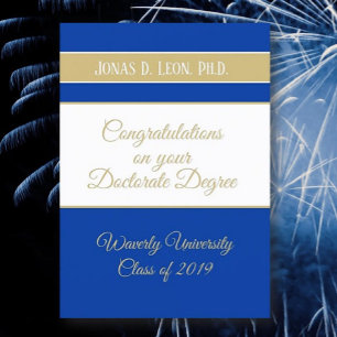 Meilleur vendeur ! Carte de diplôme de doctorat (d