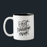 Meilleur Voisin Jamais Mug À Café À Deux Tons<br><div class="desc">Un joli rappel à chaque fois qu'ils sirotent ! Customisez cette tasse avec leur nom ou un message ou gardez-la simple et un cadeau au "meilleur voisin jamais". Reverse side a un petit prix #1 illustré et espace pour ajouter votre propre libellé.</div>