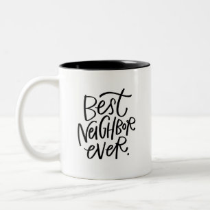 Meilleur Voisin Jamais Mug À Café À Deux Tons