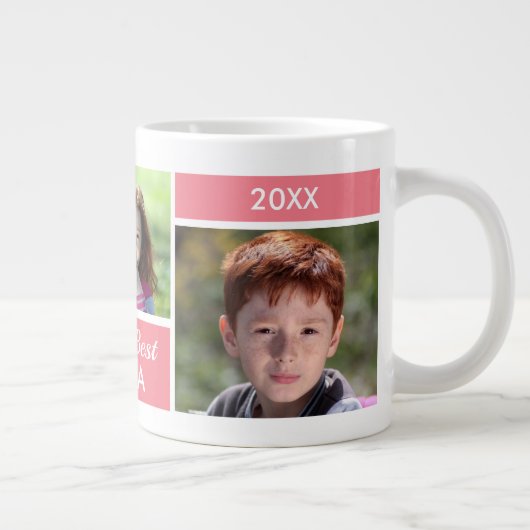 Meilleure Abuela Photo Collage Géant Café Mug (Droite)