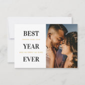Meilleure année jamais nouvellement mariée Cartes (Devant)