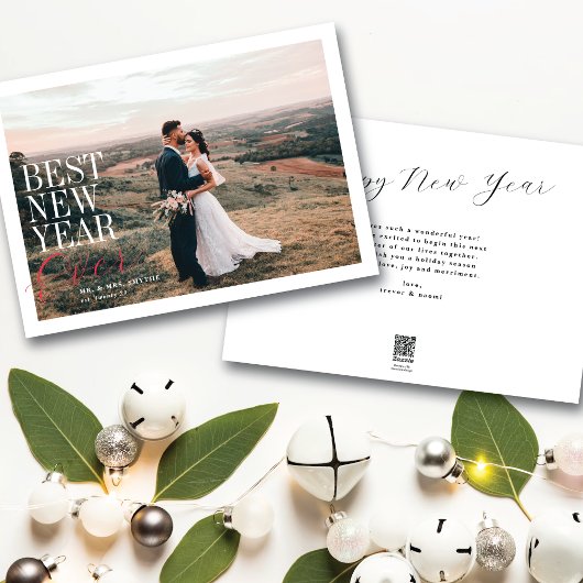 Meilleure année jamais Type moderne Carte de vœux