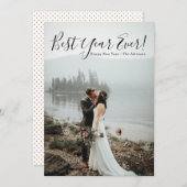 Meilleure année Jour de l'an Carte photo de vacanc (Devant / Derrière)