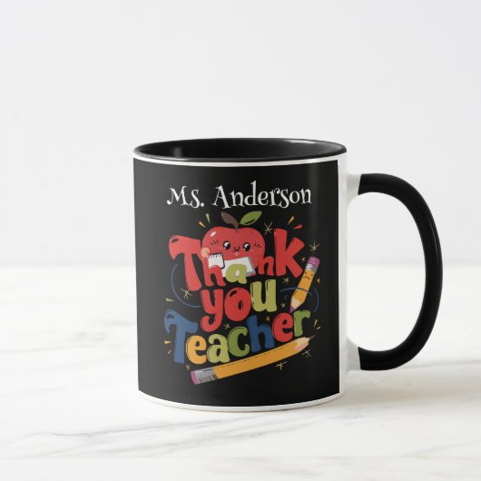 Meilleure appréciation de l'enseignant Mug cadeau (Droite)