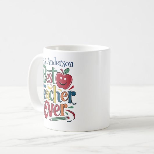 Meilleure appréciation de l'enseignant Mug cadeau (Devant gauche)
