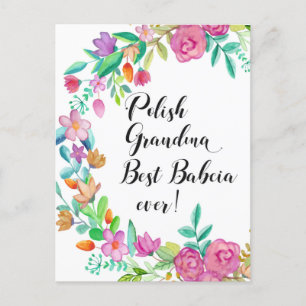 Meilleure Babcia Jamais Polonaise Grandma Carte Po