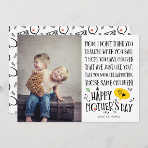 Meilleure Baby Sitter Maman Funny Mère carte de fê