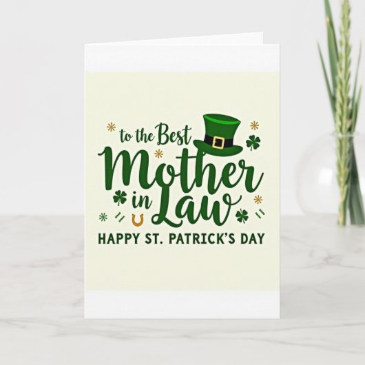 Meilleure Belle-Mère Carte de la Saint-Patrick (Devant)
