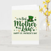 Meilleure Belle-Mère Carte de la Saint-Patrick (Fleur jaune)