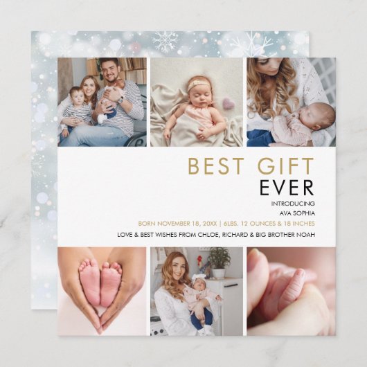 Meilleure carte cadeau de Noël (Devant / Derrière)