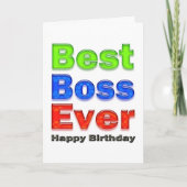 Meilleure carte d'anniversaire Boss Ever pour votr (Devant)