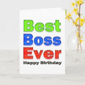Meilleure carte d'anniversaire Boss Ever pour votr (Fleur jaune)
