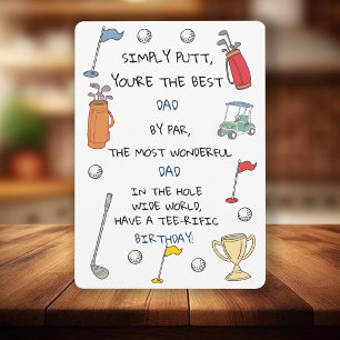 Meilleure carte d'anniversaire drôle de golf pour