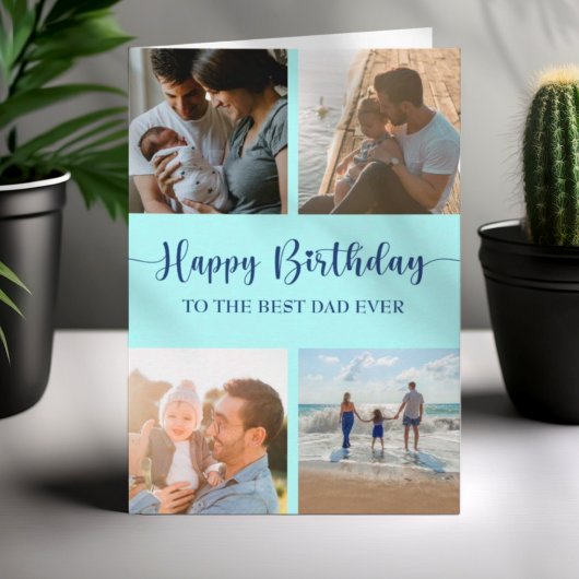 Meilleure carte d'anniversaire pour papa avec coll