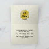 Meilleure carte de certificat maman Award du monde (Intérieur)