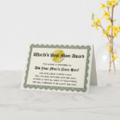 Meilleure carte de certificat maman Award du monde (Fleur jaune)