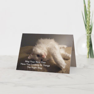 Meilleure carte de chat pour le Nouvel An