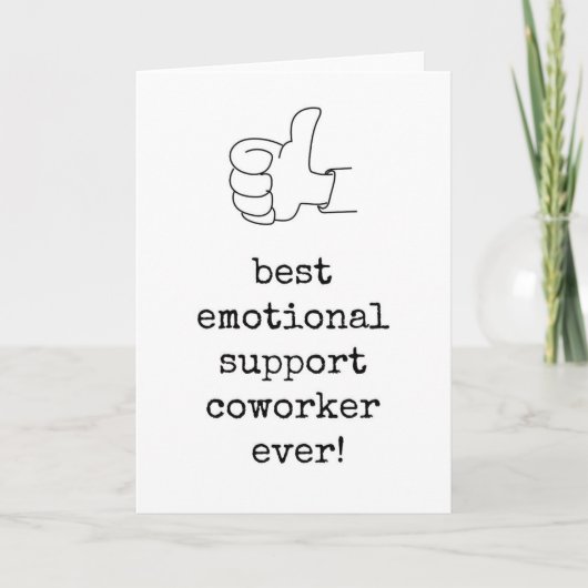 Meilleure carte de collaborateur de support émotio (Devant)