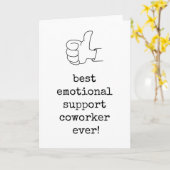 Meilleure carte de collaborateur de support émotio (Fleur jaune)