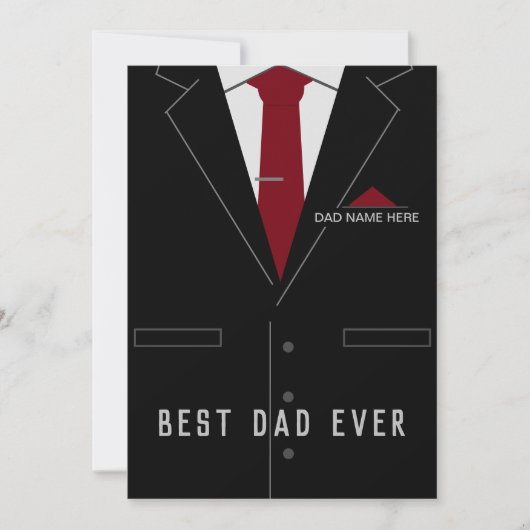 Meilleure carte de Fête des pères DAD Ever Texte / (Devant)