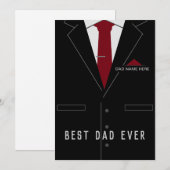 Meilleure carte de Fête des pères DAD Ever Texte / (Devant / Derrière)