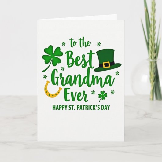 Meilleure carte de la Saint-Patrick pour grand-mèr (Devant)