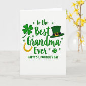 Meilleure carte de la Saint-Patrick pour grand-mèr (Fleur jaune)