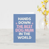 Meilleure carte de maman de chien (Fleur jaune)