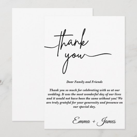 Meilleure carte de mariage moderne (Devant / Derrière)