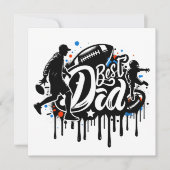 Meilleure carte de Noël graffiti père-fils footbal (Devant)