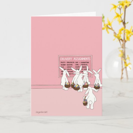 Meilleure carte de Pâques Bunny (Fleur jaune)