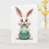 Meilleure carte de Pâques pour petit-fils (Fleur jaune)