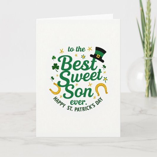 Meilleure Carte de Saint-Patrick pour un Fils Gent (Devant)